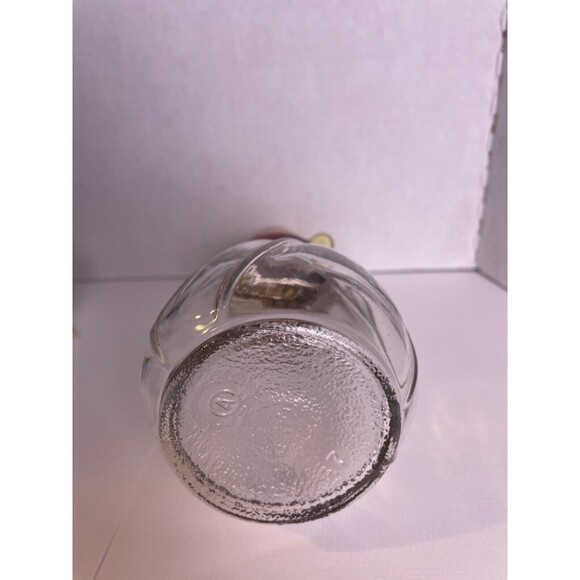 Vintage Glass Nut / Spice Red Grinder Turnkey with Plastic Measuring Cup Lid - Picture 8 of 10